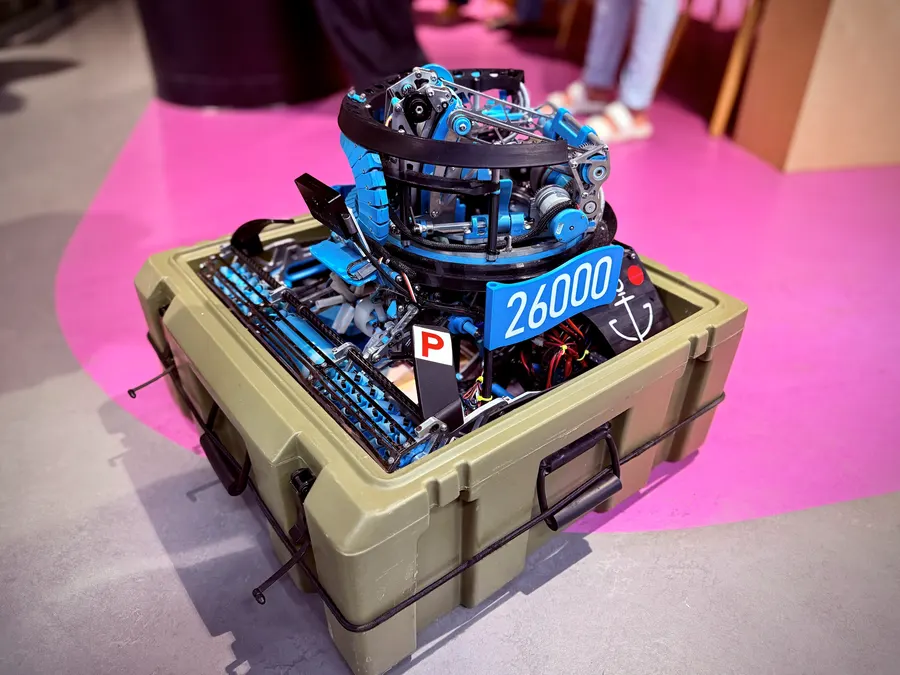 A Theseus robot (Argo) on the workbench